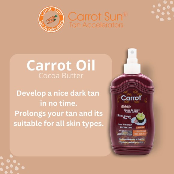 Carrot Sun Tan Accelerator Cocoa Butter Oil with and L-Tyrosine - Picture 5 of 6